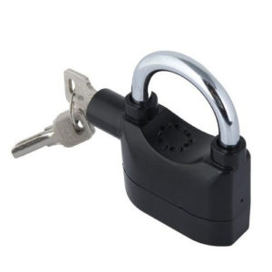 Alarm Lock for Bike Motorcycle Door Gate Bolt Chain Lock Security 110db Siren Alarmed Padlock-3